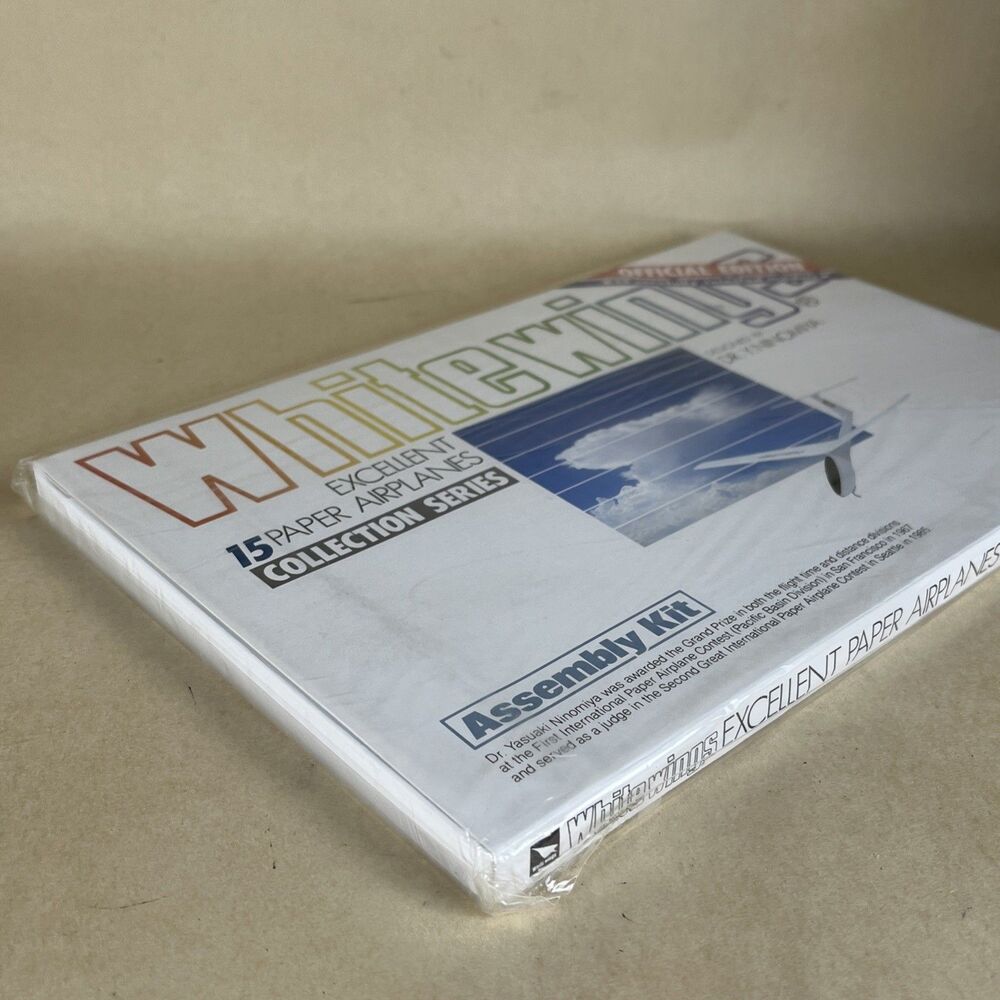 NOS 1986‎ Whitewings Official Edition Paper Airplane Dr. Y. Ninomiya Collection - Picture 5 of 6